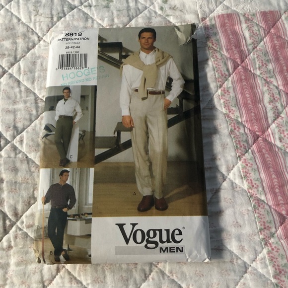 Vogue Men Pattern 8918-38-42-44- tapered pants- rare pattern-uncut - Picture 7 of 7